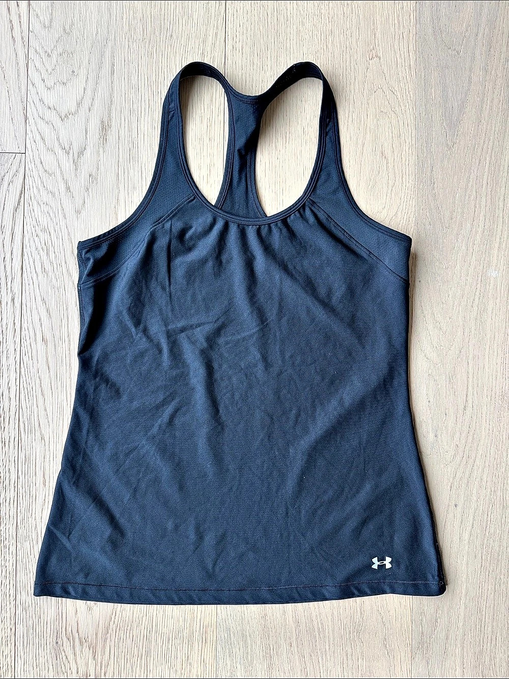 Under Armour Racerback Athletic Tank Top Women’s Medium Black Gym Running Train